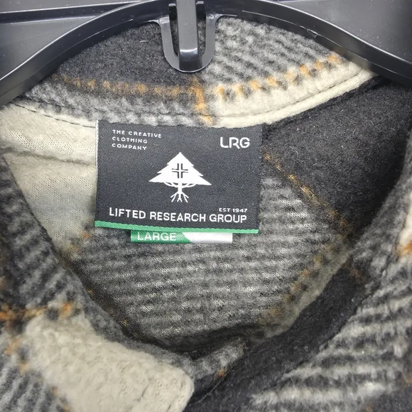 Lifted Research Group LRG Plaid Fleece Shirt Jacket – Size L - Picture 7 of 10